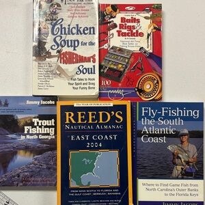 5 Fishing and Nautical Book Collection
